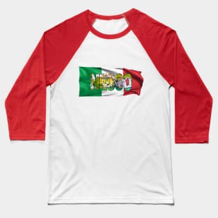 NESSO - Lake Como - Italy with Flag Baseball T-Shirt